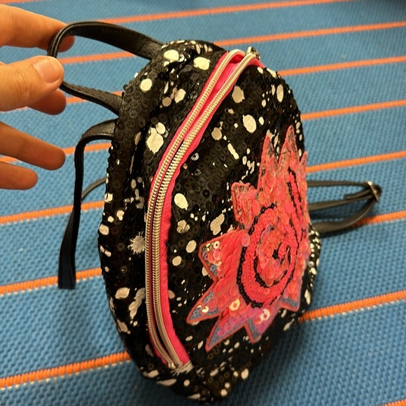 Girl’s Pink “G” Small Backpack from Justice - Picture 2 of 5